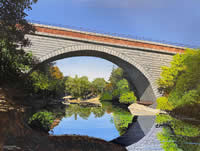 Echo Bridge, Newton, Massachusetts 1877 by Nelson Hammer